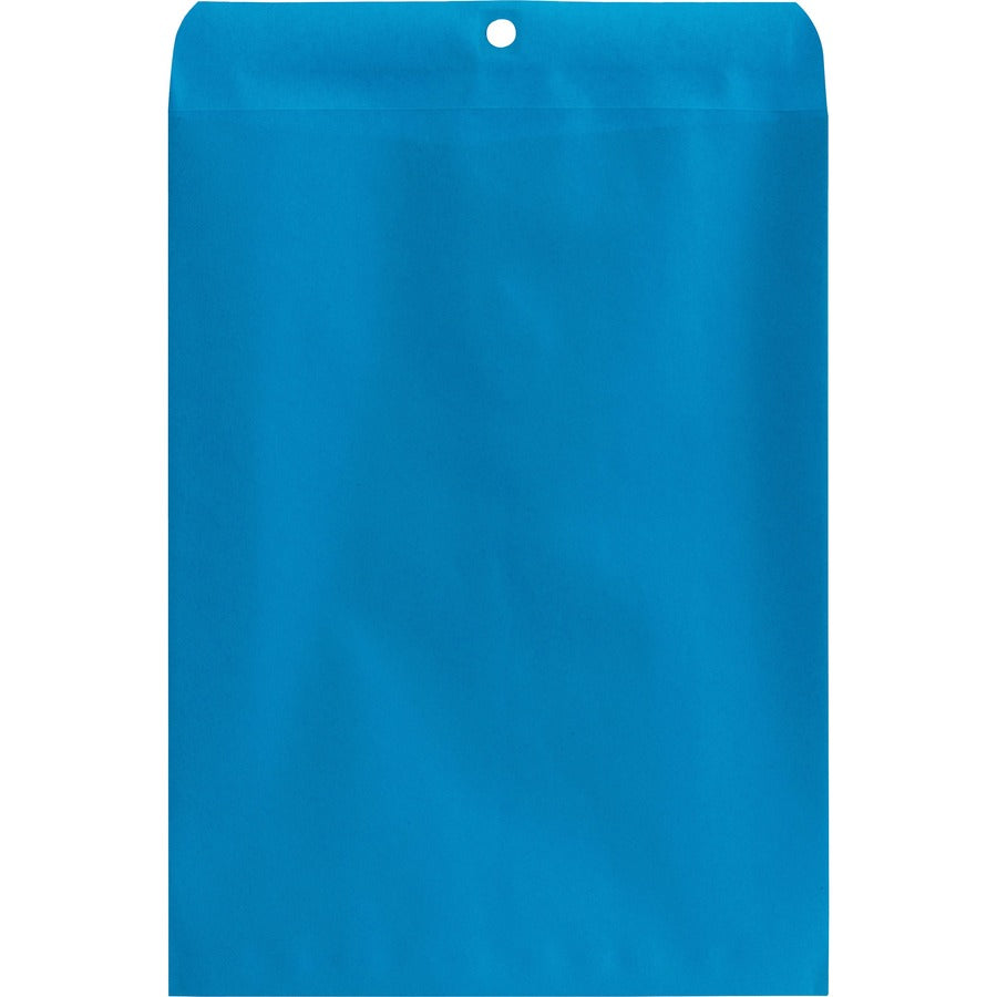 Quality Park 9 x 12 Clasp Envelopes with Deeply Gummed Flaps - Clasp - #90 - 9" Width x 12" Length - 28 lb - Clasp - Blu