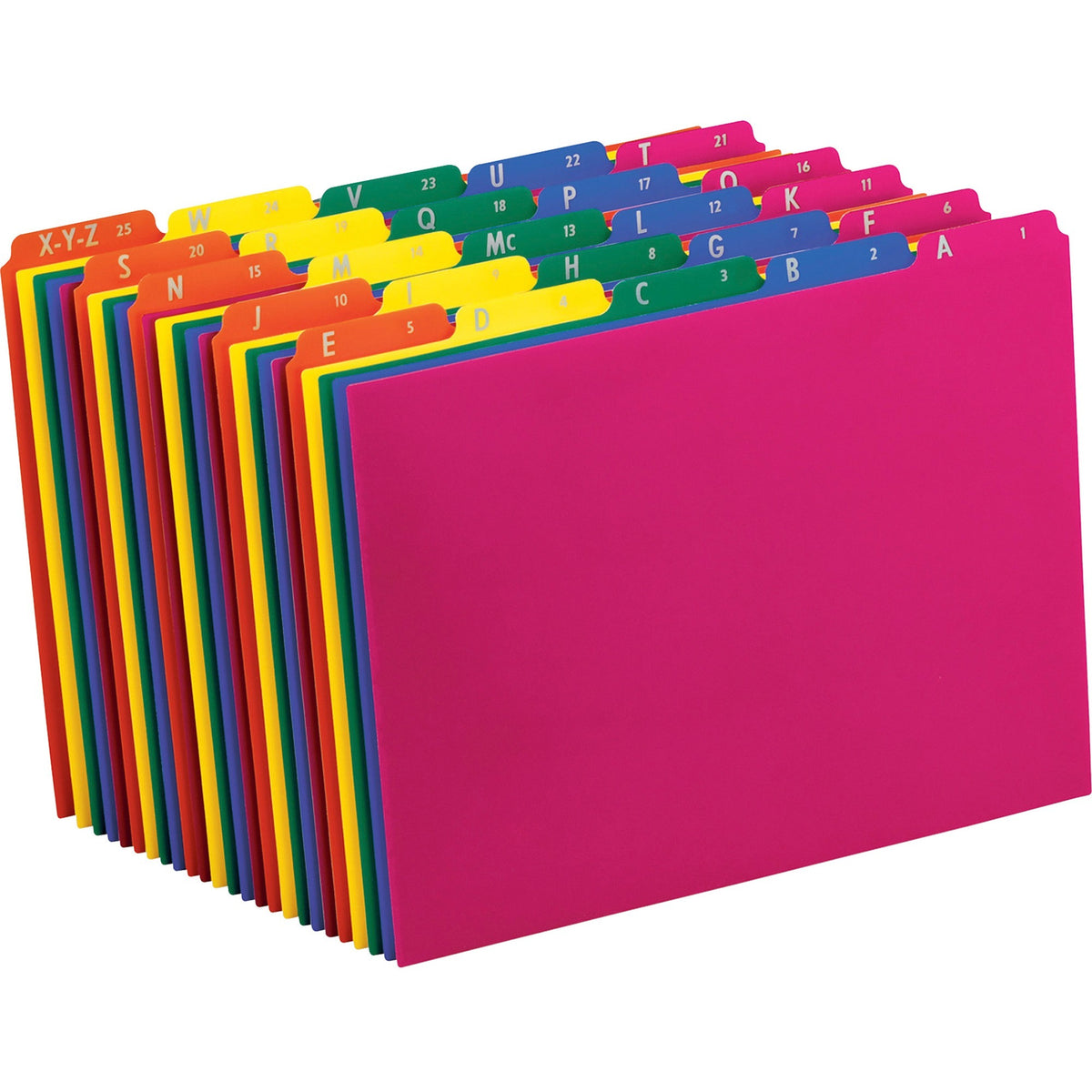 Pendaflex Top Tab Assorted A-Z File Guides - 5 Printed Tab(s) - Character - A-Z - 8.5" Divider Width x 11" Divider Lengt