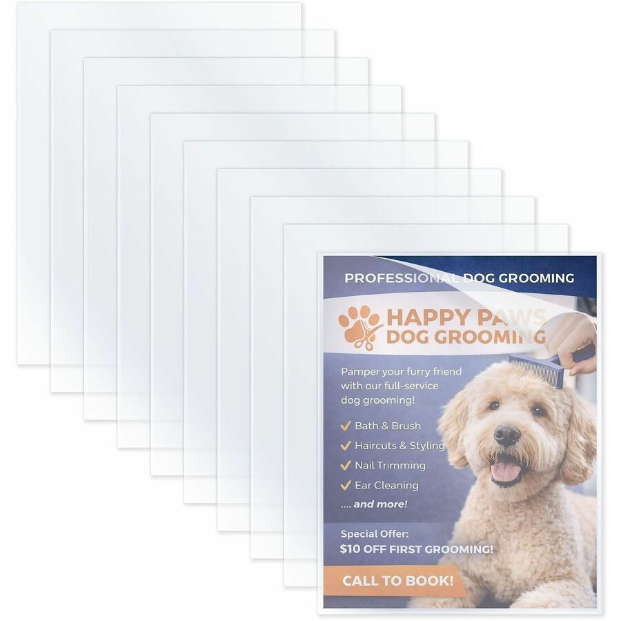 C-Line Letter Report Cover with Fastener - 8 1/2" x 11" - 1 x Clamp Fastener - 1/10" Fastener Capacity - Poly, Vinyl - C