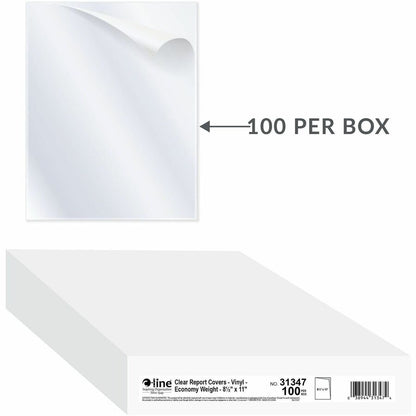 C-Line Letter Report Cover with Fastener - 8 1/2" x 11" - 1 x Clamp Fastener - 1/10" Fastener Capacity - Poly, Vinyl - C