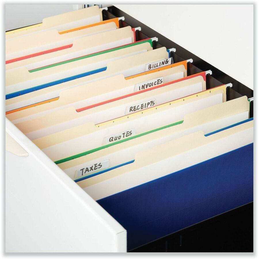 Universal 1/3 Tab Cut Letter Recycled Top Tab File Folder - 8 1/2" x 11" - 3/4" Expansion - Left Tab Position - 11 pt. -