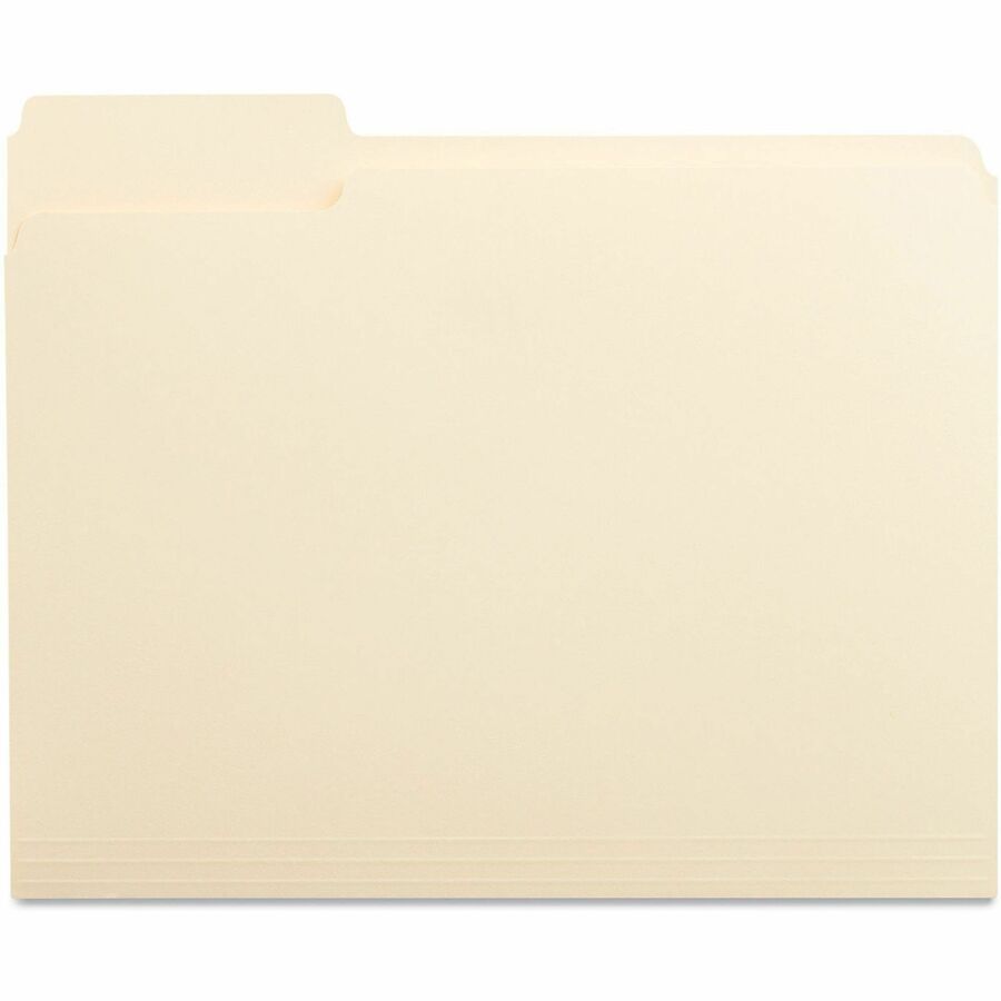 Universal 1/3 Tab Cut Letter Recycled Top Tab File Folder - 8 1/2" x 11" - 3/4" Expansion - Left Tab Position - 11 pt. -
