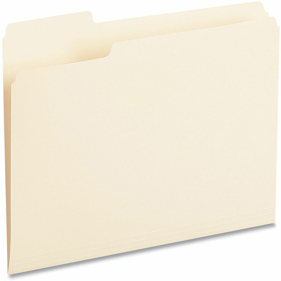 Universal 1/3 Tab Cut Letter Recycled Top Tab File Folder - 8 1/2" x 11" - 3/4" Expansion - Left Tab Position - 11 pt. -