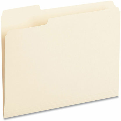 Universal 1/3 Tab Cut Letter Recycled Top Tab File Folder - 8 1/2" x 11" - 3/4" Expansion - Left Tab Position - 11 pt. -