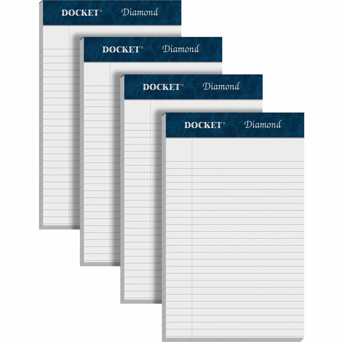 TOPS Docket Diamond Writing Tablet - Jr.Legal - 50 Sheets - Double Stitched - 24 lb Basis Weight - Jr.Legal - 5" x 8" Sh