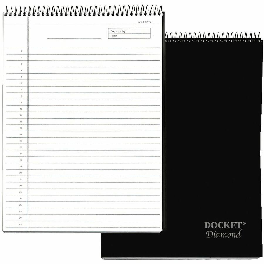 TOPS Docket Diamond Top-Wire Planning Pad - 60 Sheets - Wire Bound - 24 lb Basis Weight - 8 1/2" x 11 3/4" Sheet Size - 
