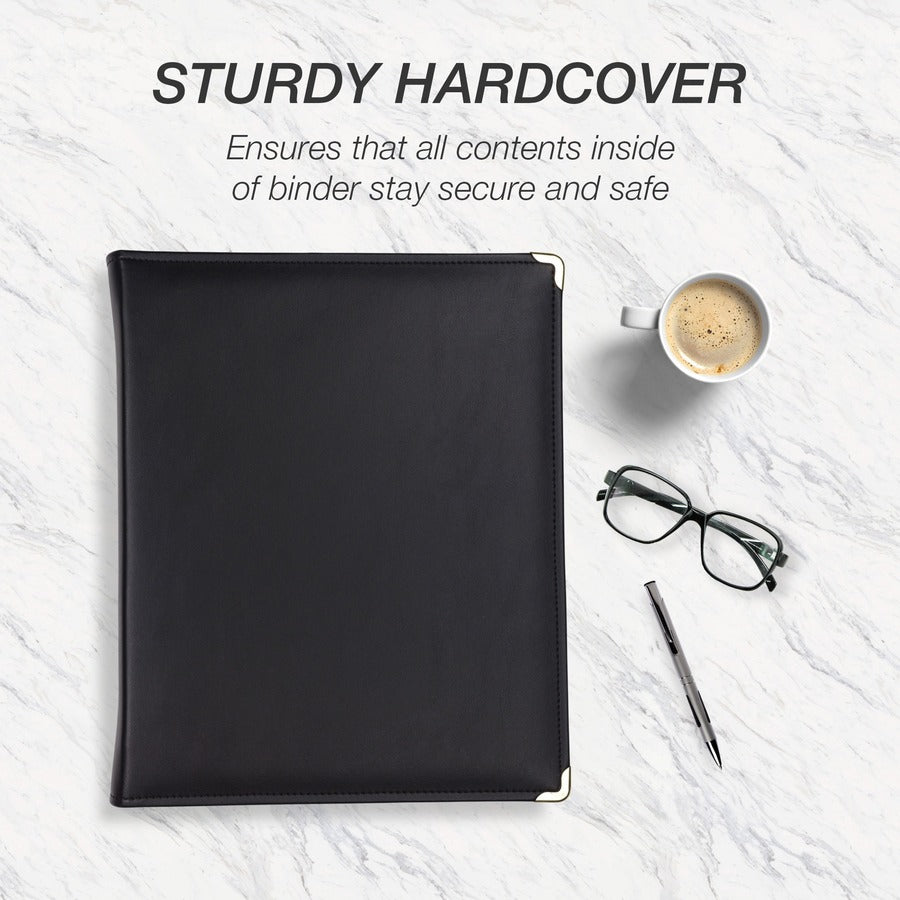 Samsill Samsill Classic 1.5 Inch Professional Binder with Zipper Closure - Black - 1" Binder Capacity - Letter - 8 1/2" 