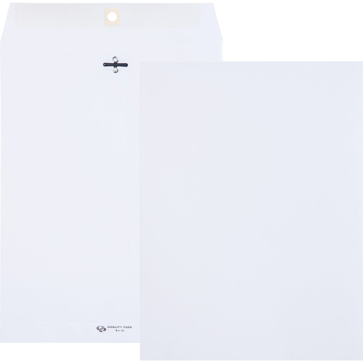 Quality Park 9 x 12 Clasp Envelopes with Deeply Gummed Flaps - Clasp - #90 - 9" Width x 12" Length - 28 lb - Gummed Flap