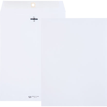 Quality Park 9 x 12 Clasp Envelopes with Deeply Gummed Flaps - Clasp - #90 - 9" Width x 12" Length - 28 lb - Gummed Flap