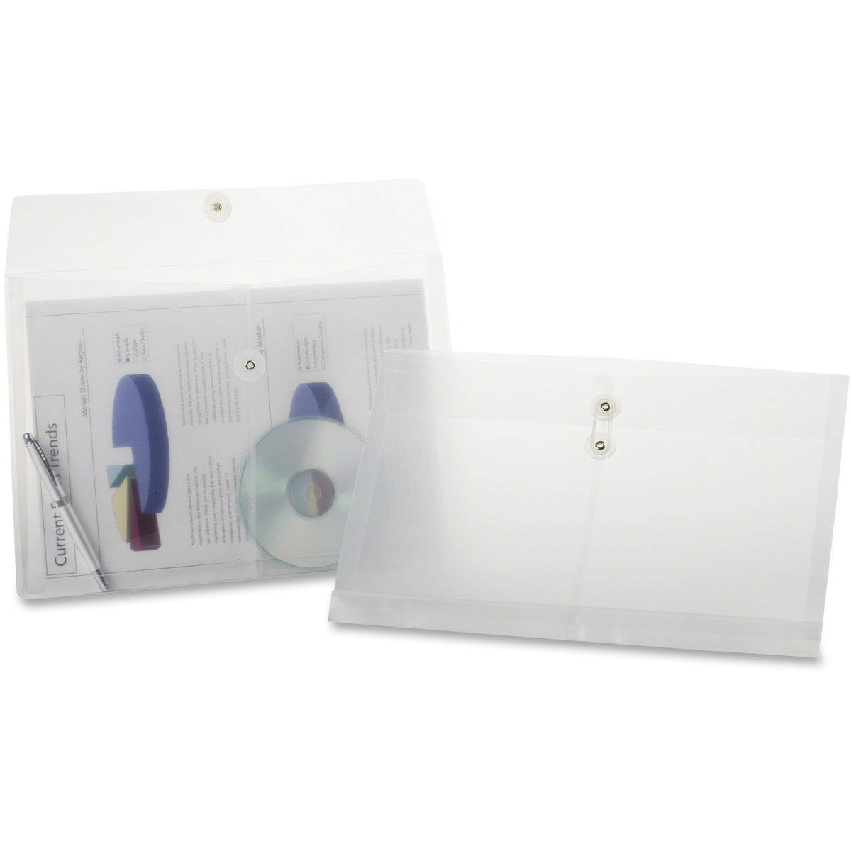 Pendaflex Legal Presentation Folder - 8 1/2" x 14" - 200 Sheets Capacity - 1" Expansion - Clear - 3 / Pack