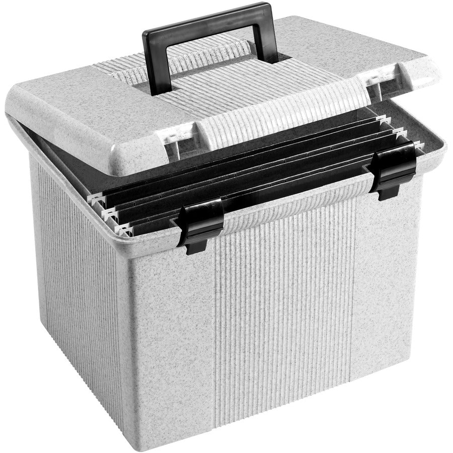 Pendaflex Portafile File Storage Box - External Dimensions: 14" Width x 11.1" Depth x 11" Height - Granite - For File - 
