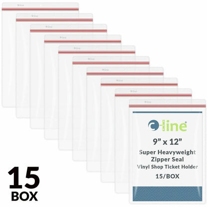 C-Line 82912 Vinyl File Pocket - 9" x 12" - Vinyl - Clear - Ticket Holder, Moisture Resistant, Dirt Resistant, Zipper Cl