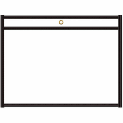 C-Line Side Load Stitched Shop Ticket Holders - Support 9" x 12" Media - Vinyl - Black, Clear - Sturdy, Reinforced, Heav