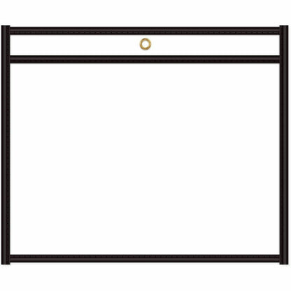 C-Line Side Load Stitched Shop Ticket Holders - Support 8.50" x 11" Media - Vinyl - Black, Clear - Sturdy - 1 Box