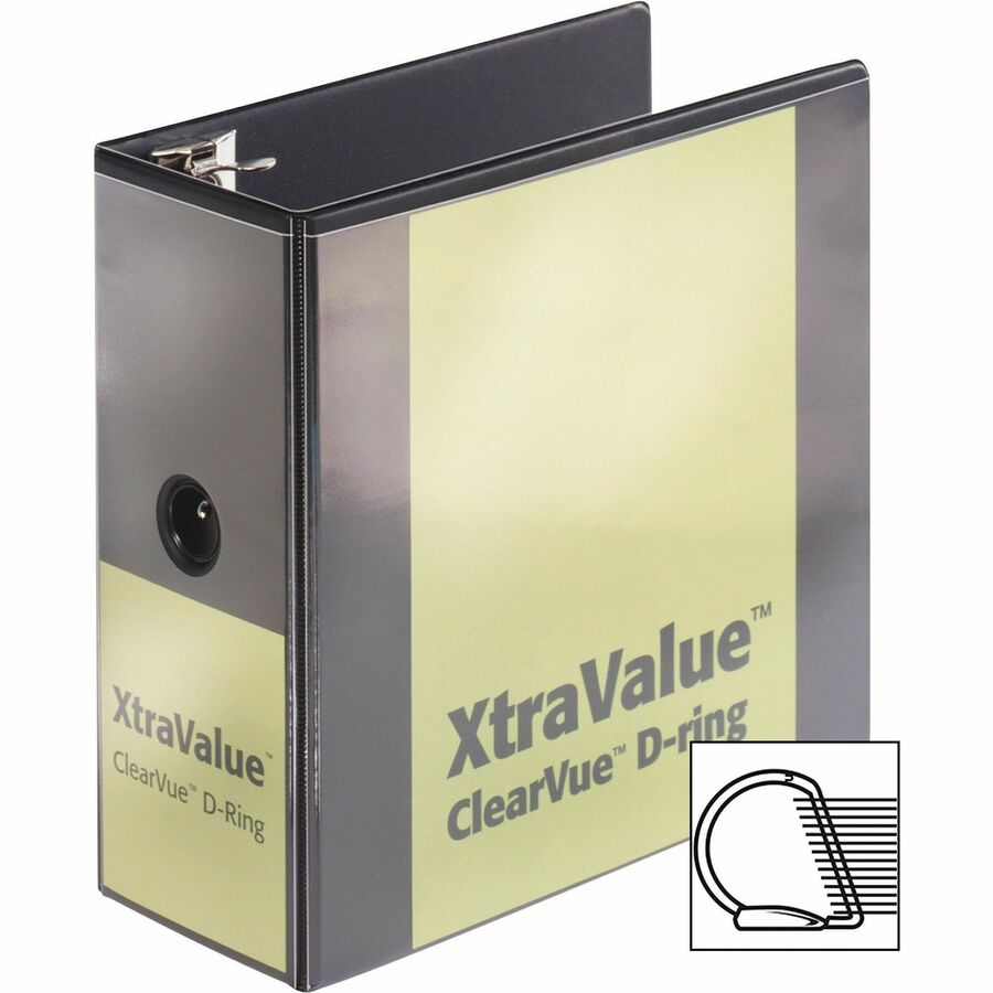 Cardinal® Performer ClearVue 5" Slant-D Binder - 5" Binder Capacity - Letter - 8 1/2" x 11" Sheet Size - 1050 Sheet Capa