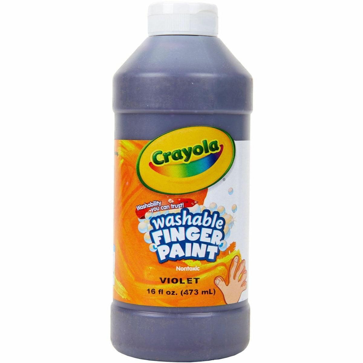 Crayola Washable Finger Paint - Violet - 16 oz - Washable - 1 Each