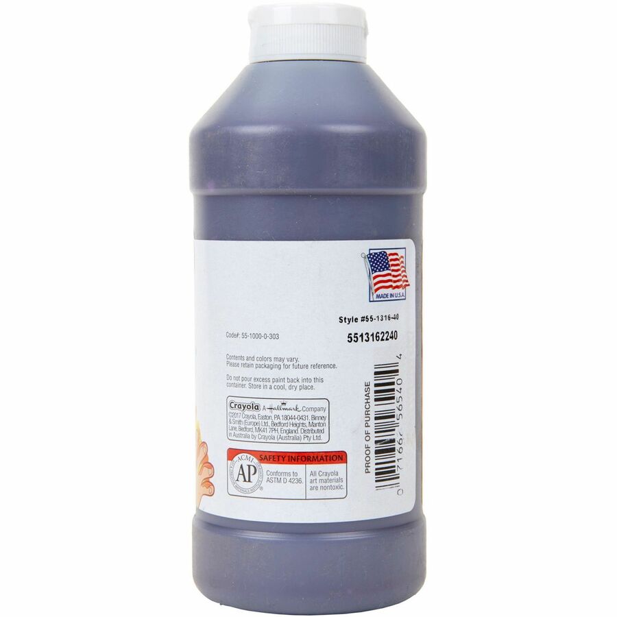 Crayola Washable Finger Paint - Violet - 16 oz - Washable - 1 Each