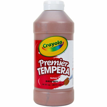 Crayola Premier Tempera Paint - 1 Color(s) - Brown - 16 oz - 1 Each