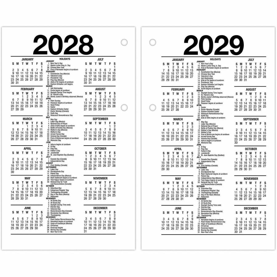 At-A-Glance Loose-Leaf Desk Calendar Refill - Standard - Julian Dates - Daily - 12 Month - January 2027 to December 2027