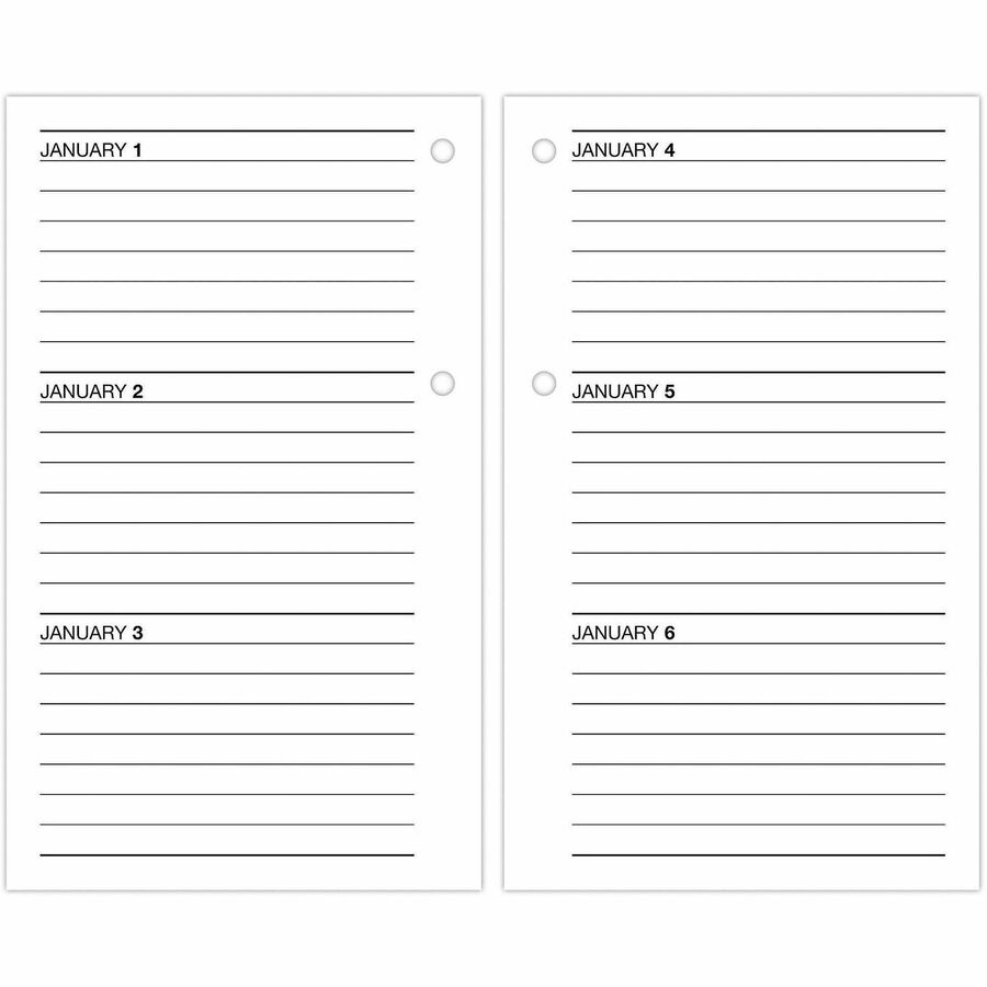 At-A-Glance Loose-Leaf Desk Calendar Refill - Standard - Julian Dates - Daily - 12 Month - January 2027 to December 2027
