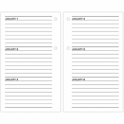 At-A-Glance Loose-Leaf Desk Calendar Refill - Standard - Julian Dates - Daily - 12 Month - January 2027 to December 2027