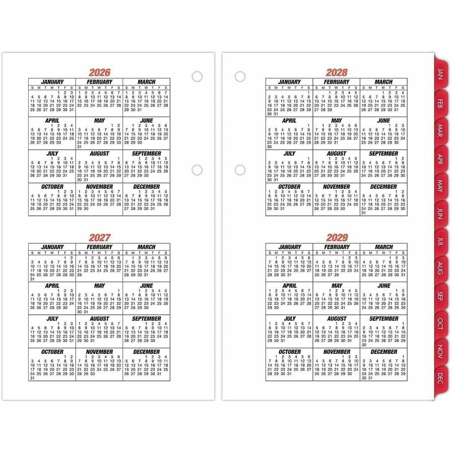 At-A-Glance Burkhart's Day Counter Loose-Leaf Desk Calendar Refill - Large - Julian Dates - Daily - 12 Month - January 2