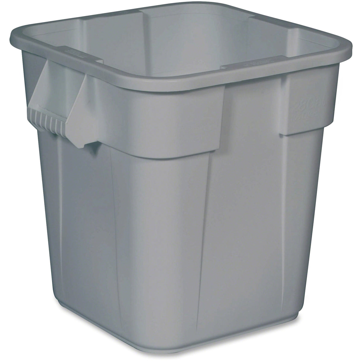 Rubbermaid Commercial Square Brute Container - 28 gal Capacity - Square - Handle, Rounded Corner, Easy to Clean, Sturdy 