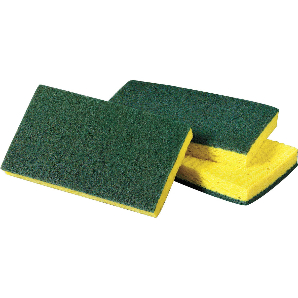 Scotch-Brite Medium-Duty Scrub Sponges - 3.5" Height x 6.3" Width x 6.1" Length x 700 mil Thickness - 10 / Pack - Cellul
