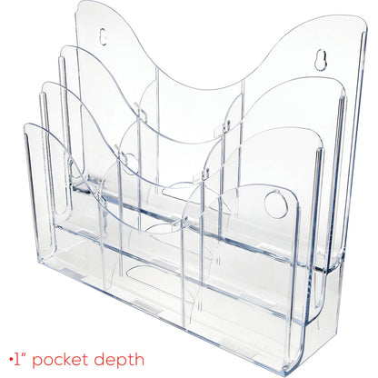 Deflecto 3-Tier Document Organizer - 9 Compartment(s) - 6 Divider(s) - 3 Tier(s) - 11.50" Height x 13.50" Width x 3.50" 