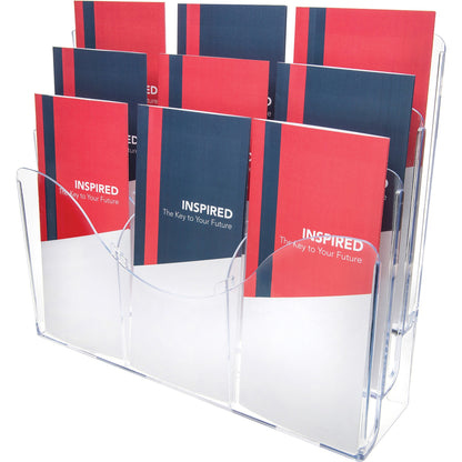 Deflecto 3-Tier Document Organizer - 9 Compartment(s) - 6 Divider(s) - 3 Tier(s) - 11.50" Height x 13.50" Width x 3.50" 