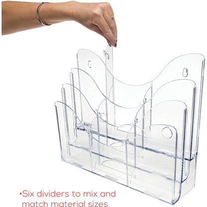 Deflecto 3-Tier Document Organizer - 9 Compartment(s) - 6 Divider(s) - 3 Tier(s) - 11.50" Height x 13.50" Width x 3.50" 
