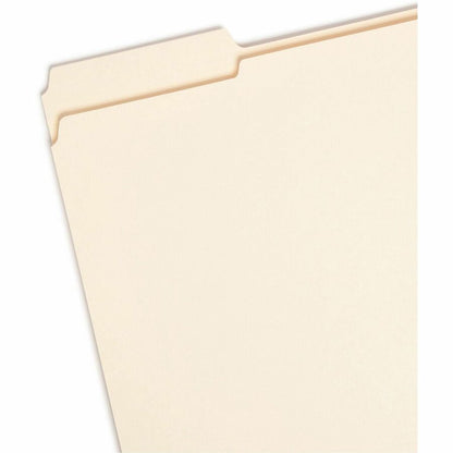 Smead 1/3 Tab Cut Letter Recycled Top Tab File Folder - 8 1/2" x 11" - Top Tab Location - Assorted Tab Position - 14 pt.