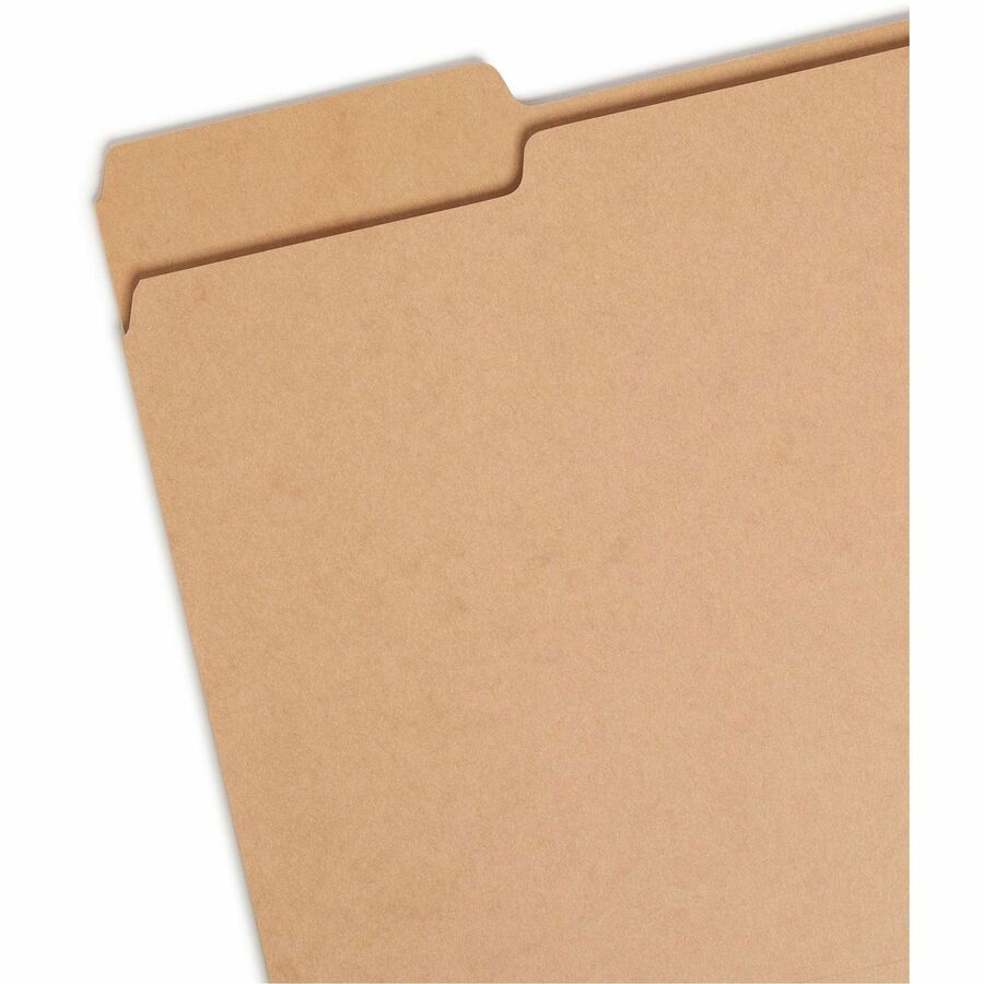 Smead 1/3 Tab Cut Letter Recycled Top Tab File Folder - 8 1/2" x 11" - 3/4" Expansion - Assorted Tab Position - 1 Plys -