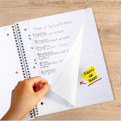 Five Star Five-subject Notebook - 200 Sheets - Wire Bound - 8" x 10 1/2" Sheet Size - Assorted Plastic Cover - 1 Each