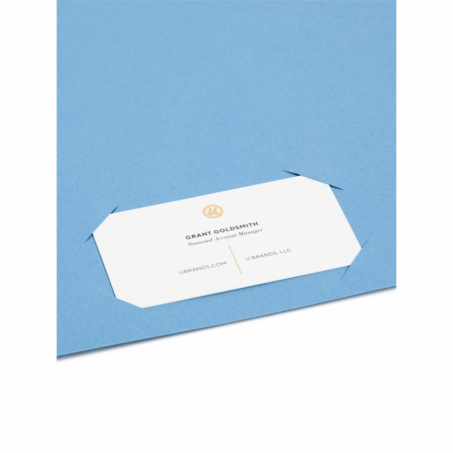 Smead Letter Recycled File Jacket - 8 1/2" x 11" - 11 pt. - Manila Paper - Blue - 10% Recycled - 25 / Pack
