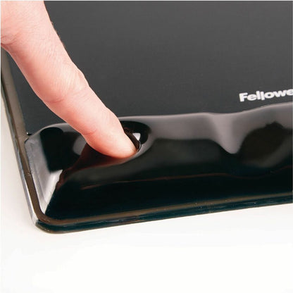 Fellowes Keyboard Palm Support with Microban® Protection - 0.63" Height x 18.25" Width x 3.38" Depth - Black - Polyureth