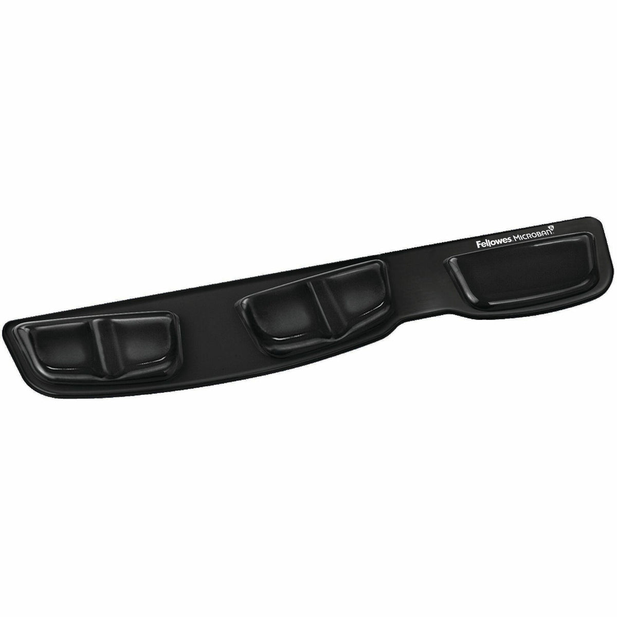 Fellowes Keyboard Palm Support with Microban® Protection - 0.63" Height x 18.25" Width x 3.38" Depth - Black - Polyureth
