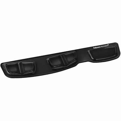 Fellowes Keyboard Palm Support with Microban® Protection - 0.63" Height x 18.25" Width x 3.38" Depth - Black - Polyureth