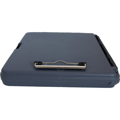 Saunders WorkMate II Divided Poly Clipboard - 0.50" Clip Capacity - Polypropylene - Gray, Charcoal - 1 Each