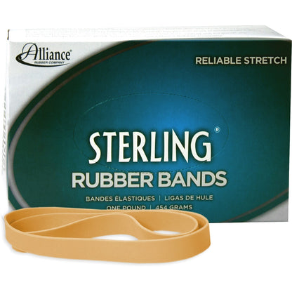 Alliance Rubber Sterling Rubber Bands - Size: #105 - 5" Length x 625 mil Thickness - Durable, Elastic - Natural Crepe - 