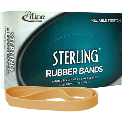 Alliance Rubber Sterling Rubber Bands - Size: #105 - 5" Length x 625 mil Thickness - Durable, Elastic - Natural Crepe - 