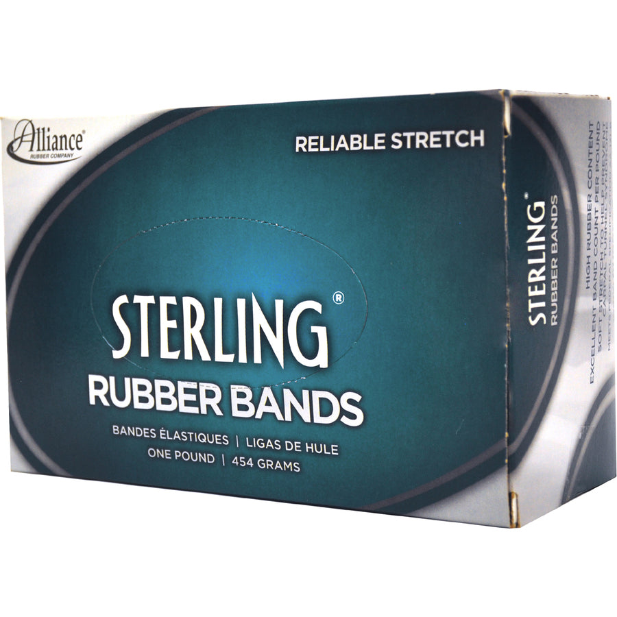 Alliance Rubber Sterling Rubber Bands - Size: #105 - 5" Length x 625 mil Thickness - Durable, Elastic - Natural Crepe - 