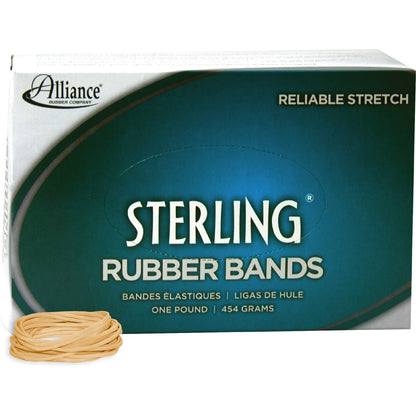 Alliance Rubber Sterling Rubber Bands - Size: #14 - 2" Length x 62.5 mil Thickness - Durable, Elastic - Natural Crepe - 