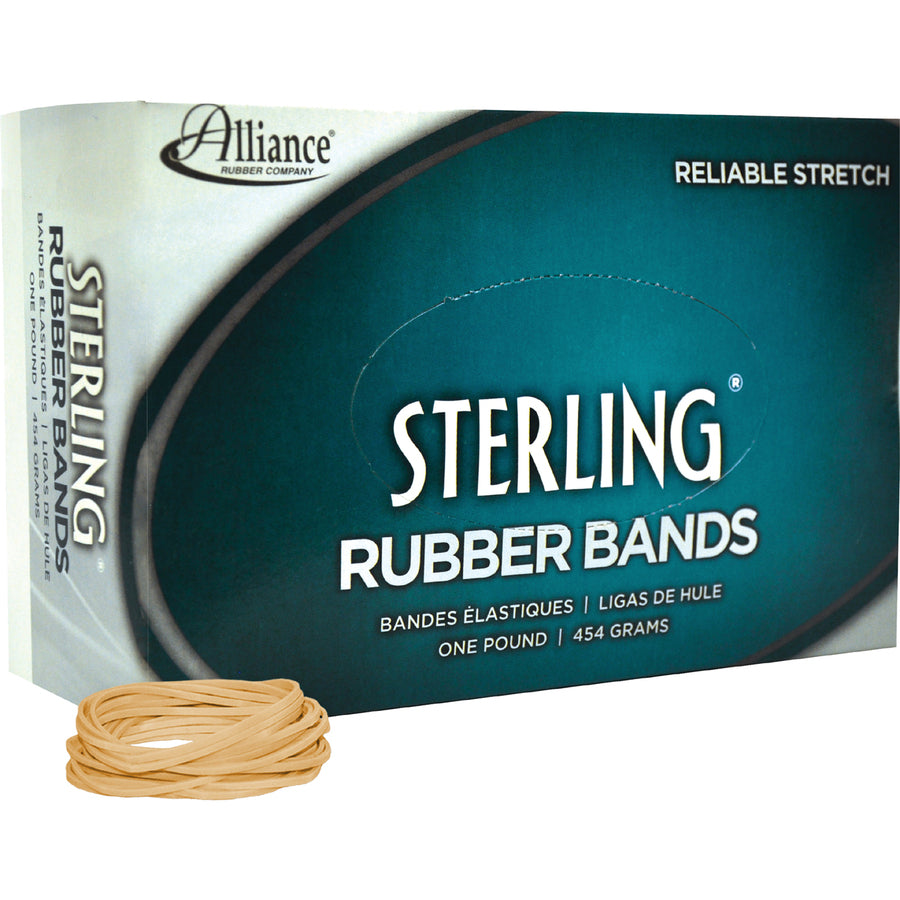 Alliance Rubber Sterling Rubber Bands - Size: #14 - 2" Length x 62.5 mil Thickness - Durable, Elastic - Natural Crepe - 