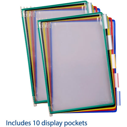 Djois by Tarifold Desktop Reference System - Desktop - 10 Panels - Wire-reinforced - 1 Each