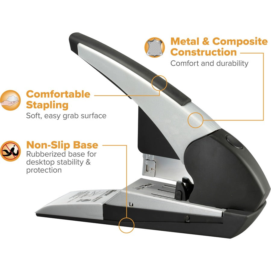 Bostitch Auto180 Xtreme Duty Automatic Stapler - Staples Upto 180 Sheet - Silver, Black - 1 Each