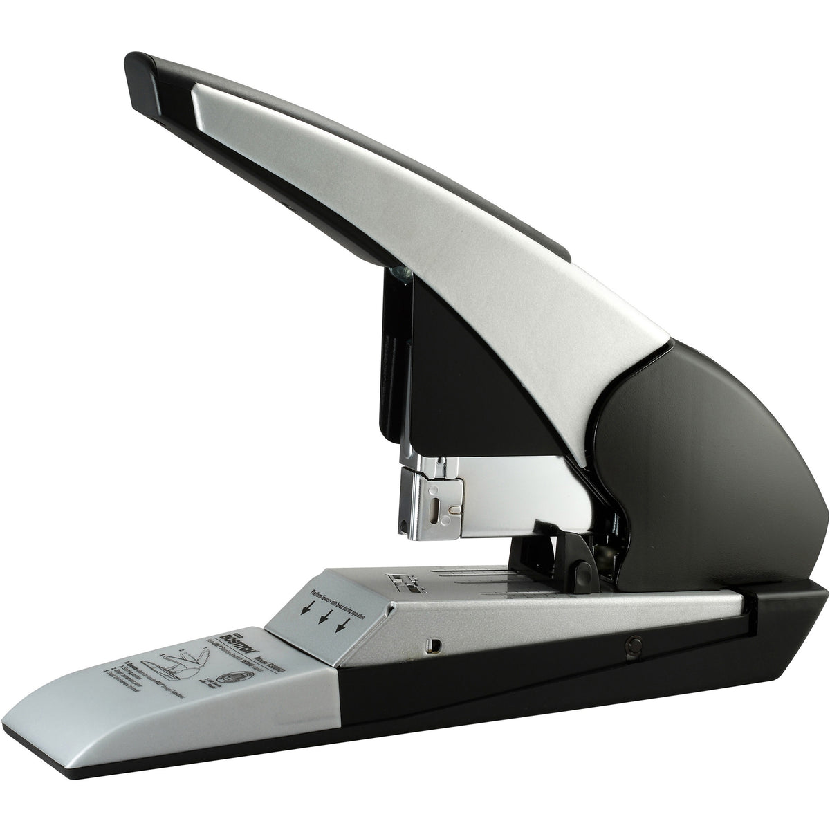 Bostitch Auto180 Xtreme Duty Automatic Stapler - Staples Upto 180 Sheet - Silver, Black - 1 Each