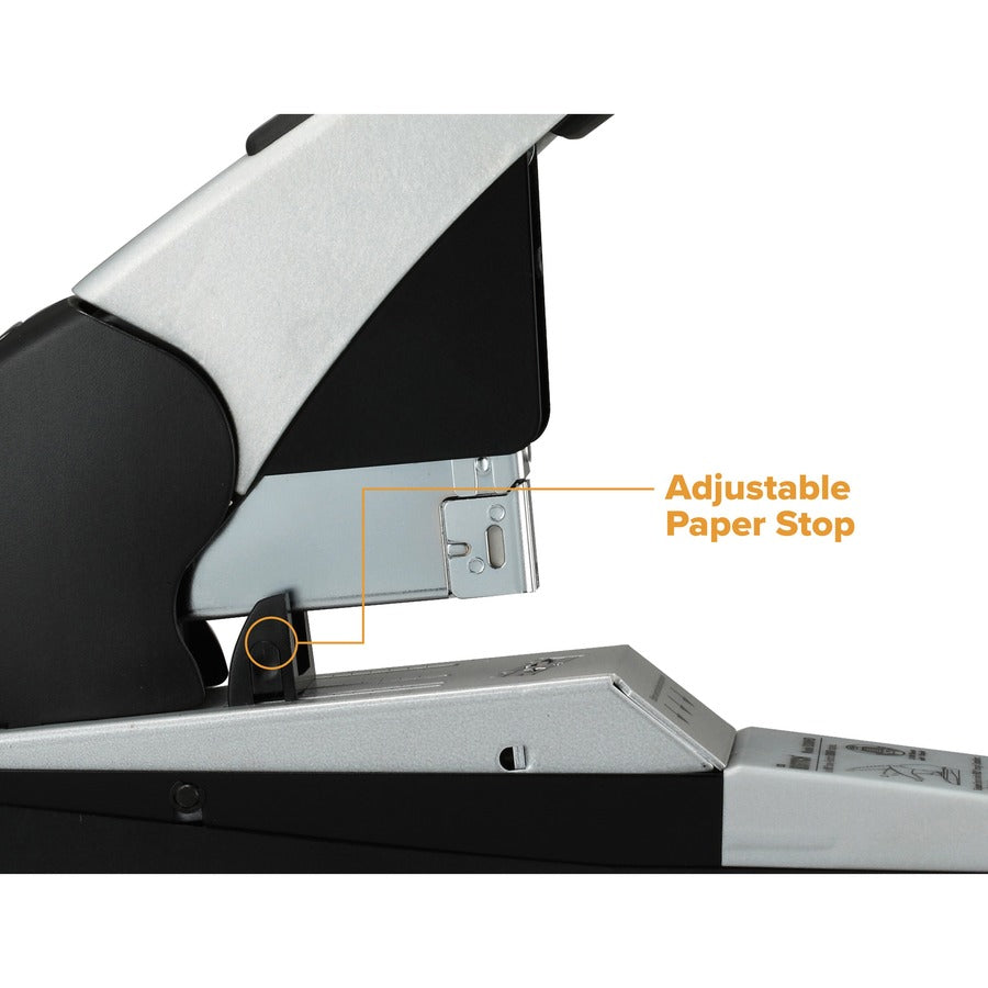 Bostitch Auto180 Xtreme Duty Automatic Stapler - Staples Upto 180 Sheet - Silver, Black - 1 Each