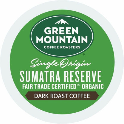 Green Mountain Coffee Roasters® K-Cup Sumatra Reserve Coffee - Compatible with Keurig Brewer - Regular - Dark - 24 K-Cup