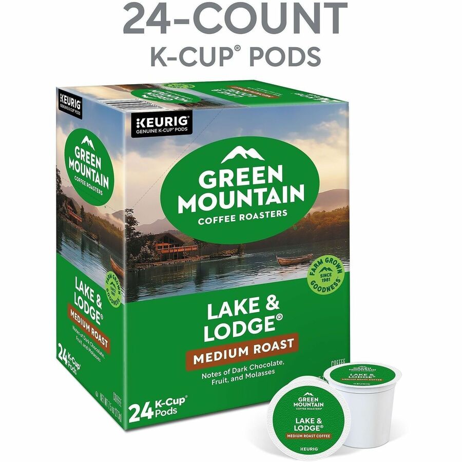 Green Mountain Coffee Roasters® K-Cup Lake & Lodge Coffee - Compatible with Keurig Brewer - Regular - Medium - K-Cup - 2